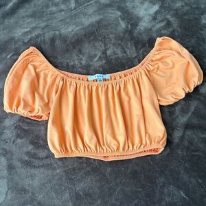 Gaze Peach Off-Shoulder Blouse